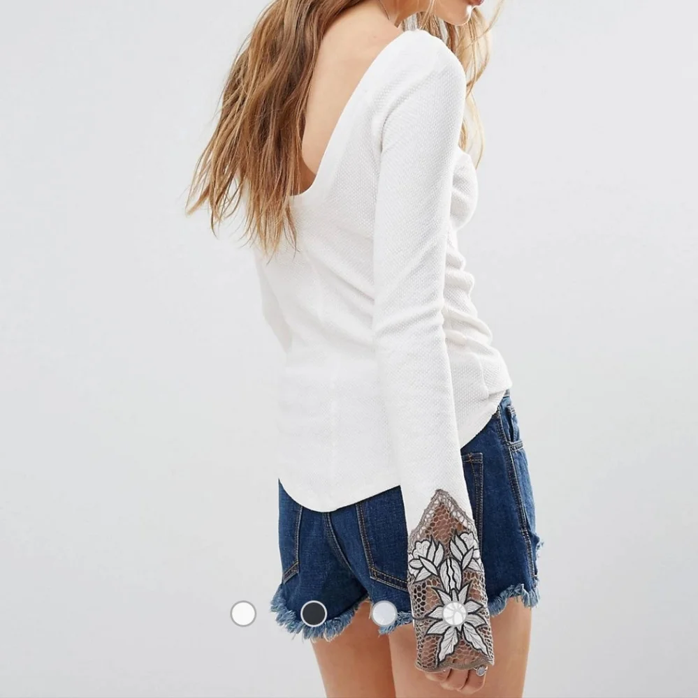 Free People Bali Babe long sleeve cuff thermal top
